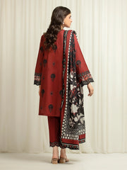 edenrobe Premium Festive Unstitched Lawn 3Pc Suit EWU6V1-33001