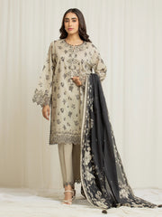 edenrobe Premium Festive Unstitched Lawn 3Pc Suit EWU6V1-33003