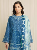 edenrobe Premium Embroidered Lawn Unstitched 3Pc Suit EWU6V1-33004