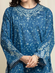 edenrobe Premium Embroidered Lawn Unstitched 3Pc Suit EWU6V1-33004
