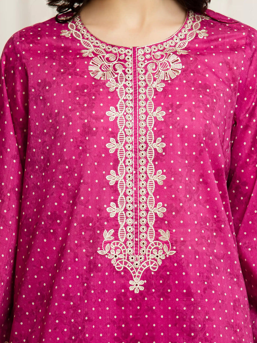 edenrobe Premium Festive Unstitched Lawn 3Pc Suit EWU6V1-33005