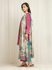 edenrobe Premium Festive Unstitched Lawn 3Pc Suit EWU6V1-33005
