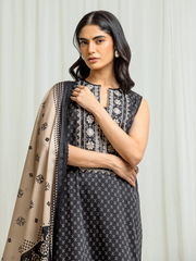 edenrobe Premium Embroidered Lawn Unstitched 3Pc Suit EWU6V1-33006