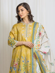 edenrobe Premium Festive Unstitched Lawn 3Pc Suit EWU6V1-33007