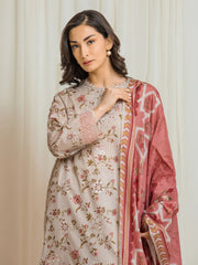 edenrobe Premium Festive Unstitched Lawn 3Pc Suit EWU6V1-33009