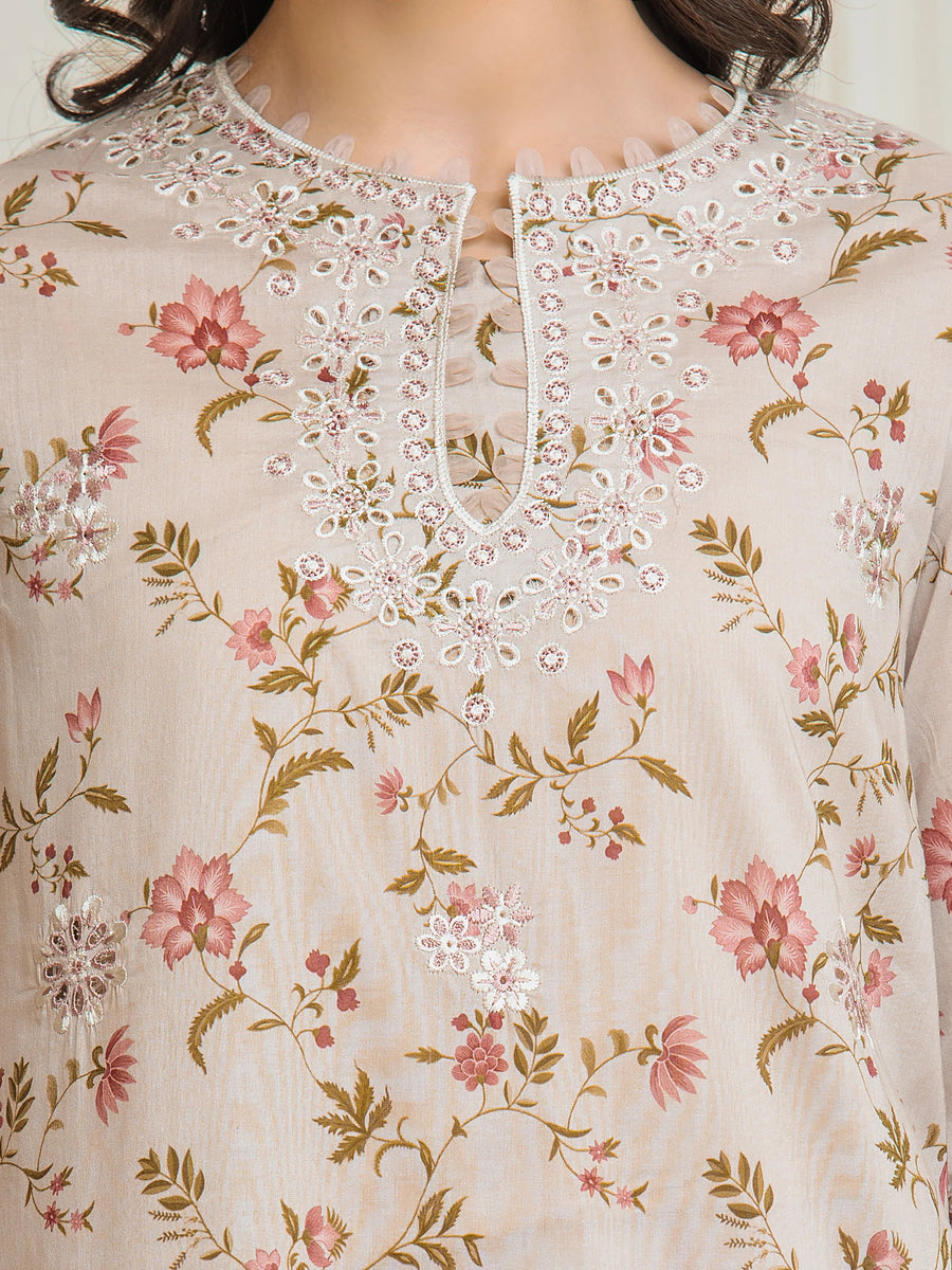 edenrobe Premium Festive Unstitched Lawn 3Pc Suit EWU6V1-33009
