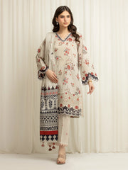 edenrobe Premium Embroidered Lawn Unstitched 3Pc Suit EWU6V1-33012