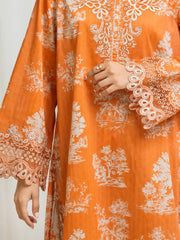 edenrobe Premium Festive Unstitched Lawn 3Pc Suit EWU6V1-33015