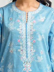 edenrobe Premium Embroidered Lawn Unstitched 3Pc Suit EWU6V1-33016