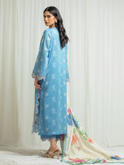 edenrobe Premium Embroidered Lawn Unstitched 3Pc Suit EWU6V1-33016