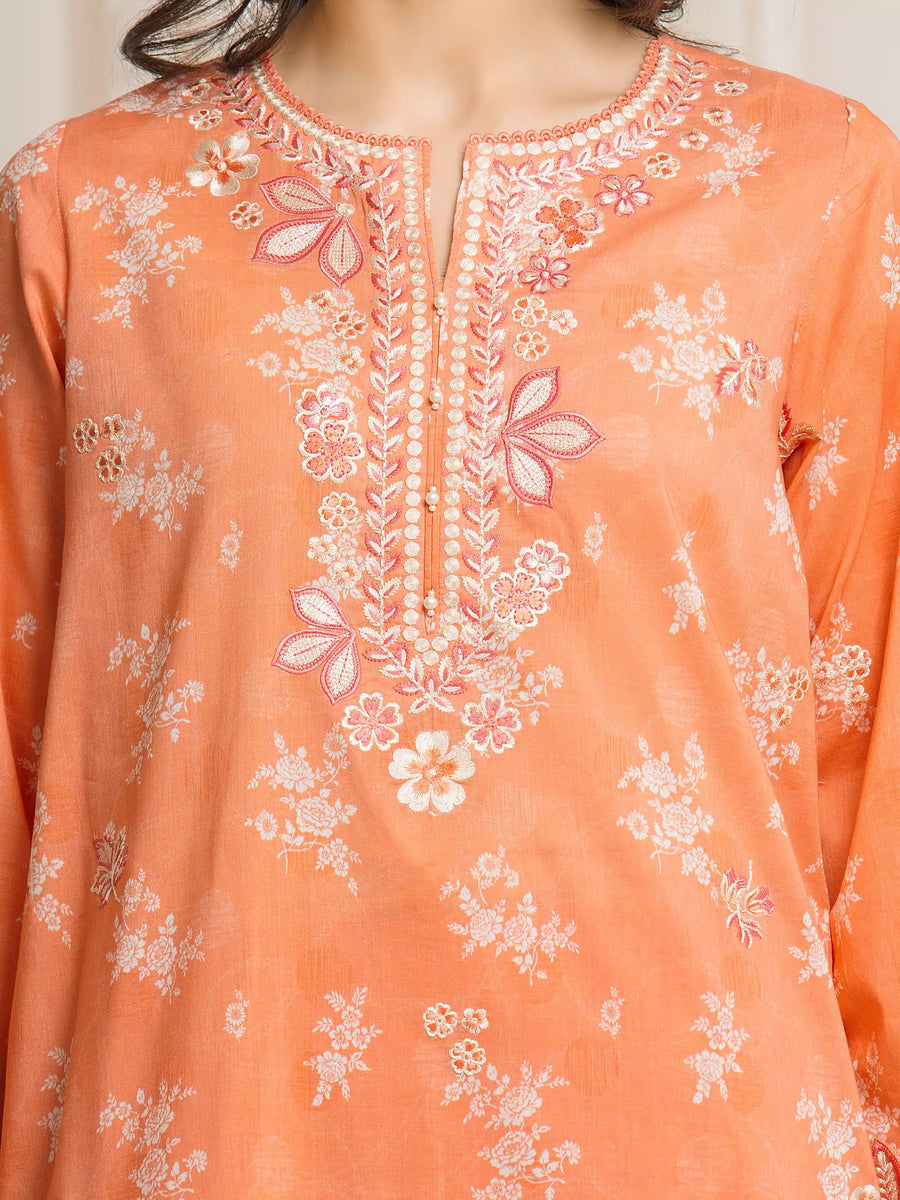 edenrobe Premium Festive Unstitched Lawn 3Pc Suit EWU6V1-33017