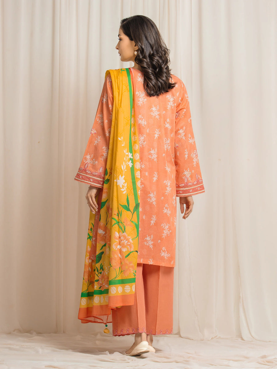 edenrobe Premium Festive Unstitched Lawn 3Pc Suit EWU6V1-33017