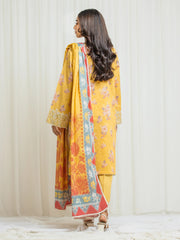 edenrobe Premium Festive Unstitched Lawn 3Pc Suit EWU6V1-33019