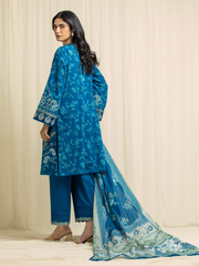 edenrobe Premium Embroidered Lawn Unstitched 3Pc Suit EWU6V1-33020