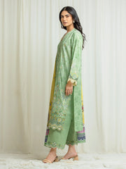 edenrobe Premium Embroidered Lawn Unstitched 3Pc Suit EWU6V1-33021