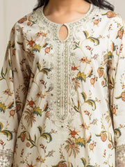 edenrobe Premium Festive Unstitched Lawn 3Pc Suit EWU6V1-33022