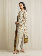 edenrobe Premium Festive Unstitched Lawn 3Pc Suit EWU6V1-33022