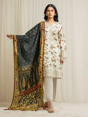 edenrobe Premium Festive Unstitched Lawn 3Pc Suit EWU6V1-33022