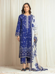edenrobe Premium Festive Unstitched Lawn 3Pc Suit EWU6V1-33024