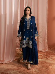 edenrobe Festive Unstitched Embroidered Silk 3Pc Suit EWU6V16-32096
