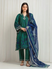 edenrobe Premium Unstitched Embroidered Silk 3Pc Suit EWU6V16-33531
