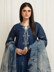 edenrobe Premium Unstitched Embroidered Silk 3Pc Suit EWU6V16-33532