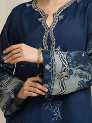 edenrobe Premium Unstitched Embroidered Silk 3Pc Suit EWU6V16-33532