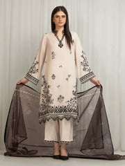 edenrobe Premium Unstitched Embroidered Silk 3Pc Suit EWU6V16-33533