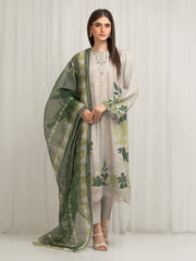 edenrobe Premium Unstitched Embroidered Silk 3Pc Suit EWU6V16-33534