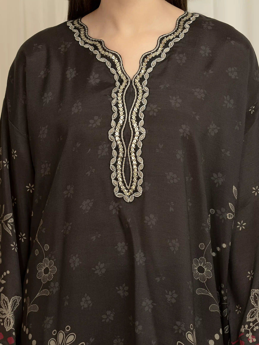 edenrobe Festive Unstitched Embroidered Silk 3Pc Suit EWU6V16-33535