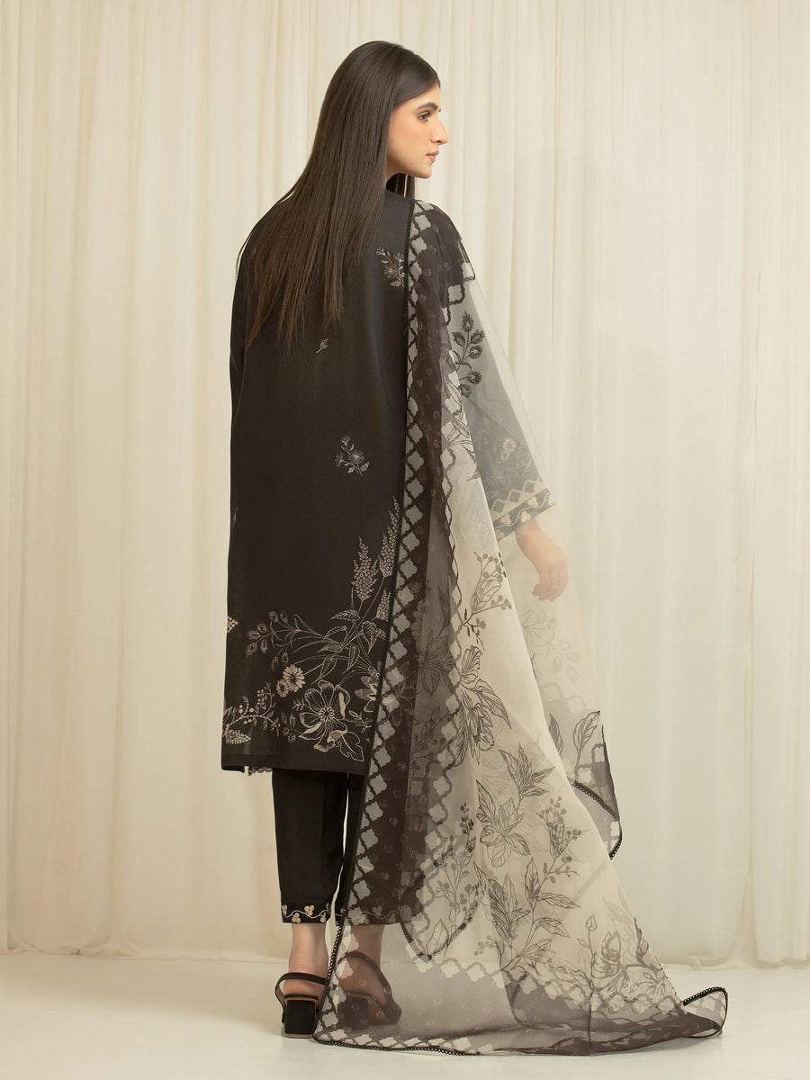 edenrobe Festive Unstitched Embroidered Silk 3Pc Suit EWU6V16-33536