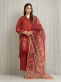 edenrobe Premium Unstitched Embroidered Silk 3Pc Suit EWU6V16-33537