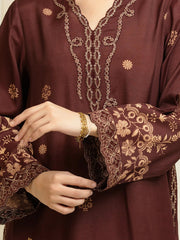 edenrobe Premium Unstitched Embroidered Silk 3Pc Suit EWU6V16-33538