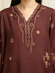 edenrobe Premium Unstitched Embroidered Silk 3Pc Suit EWU6V16-33538