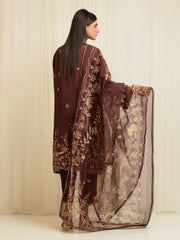 edenrobe Premium Unstitched Embroidered Silk 3Pc Suit EWU6V16-33538
