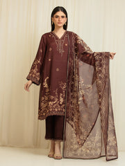 edenrobe Premium Unstitched Embroidered Silk 3Pc Suit EWU6V16-33538