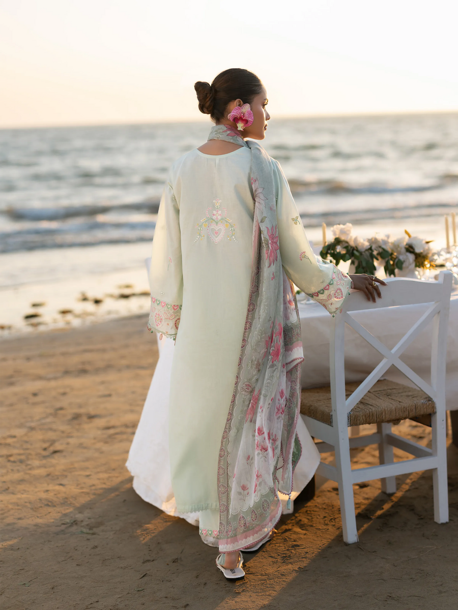 edenrobe Premium Unstitched Embroidered Cambric 3Pc Suit EWU6V2-33445
