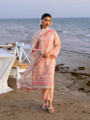 edenrobe Premium Embroidered Lawn Unstitched 3Pc Suit EWU6V2-33447