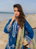 edenrobe Premium Unstitched Embroidered Cambric 3Pc Suit EWU6V2-33448