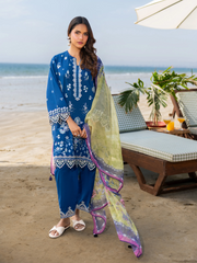 edenrobe Premium Unstitched Embroidered Cambric 3Pc Suit EWU6V2-33448