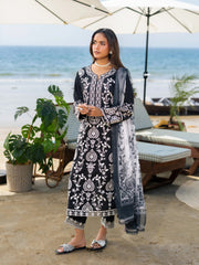 edenrobe Premium Unstitched Embroidered Cambric 3Pc Suit EWU6V2-33449