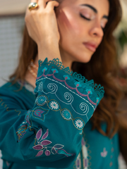 edenrobe Premium Unstitched Embroidered Cambric 3Pc Suit EWU6V2-33450