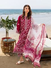 edenrobe Premium Unstitched Embroidered Cambric 3Pc Suit EWU6V2-33452