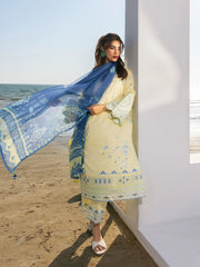 edenrobe Premium Unstitched Embroidered Cambric 3Pc Suit EWU6V2-33453