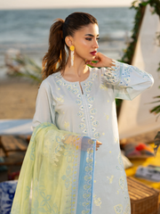 edenrobe Premium Unstitched Embroidered Cambric 3Pc Suit EWU6V2-33454