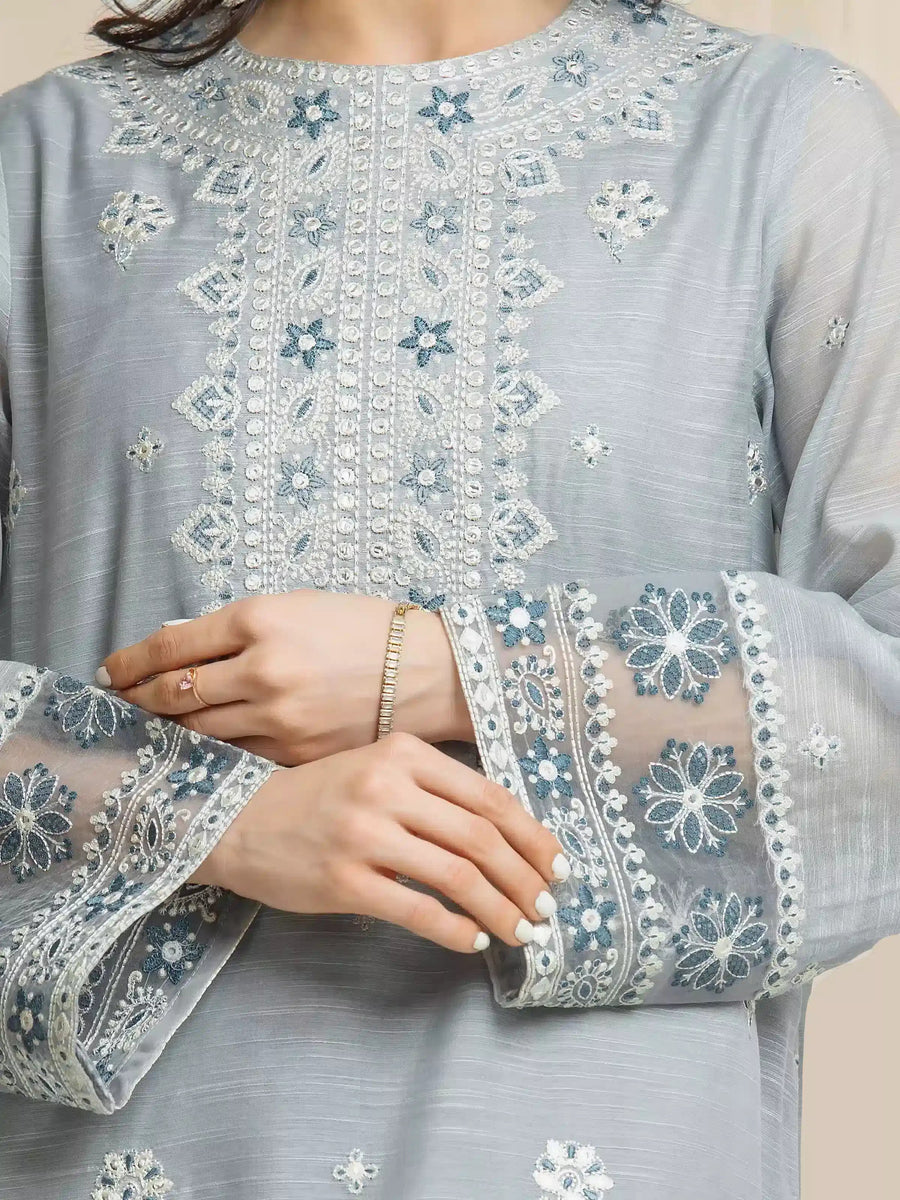 edenrobe Festive Unstitched Embroidered Munar 3Pc Suit EWU6V21-32061