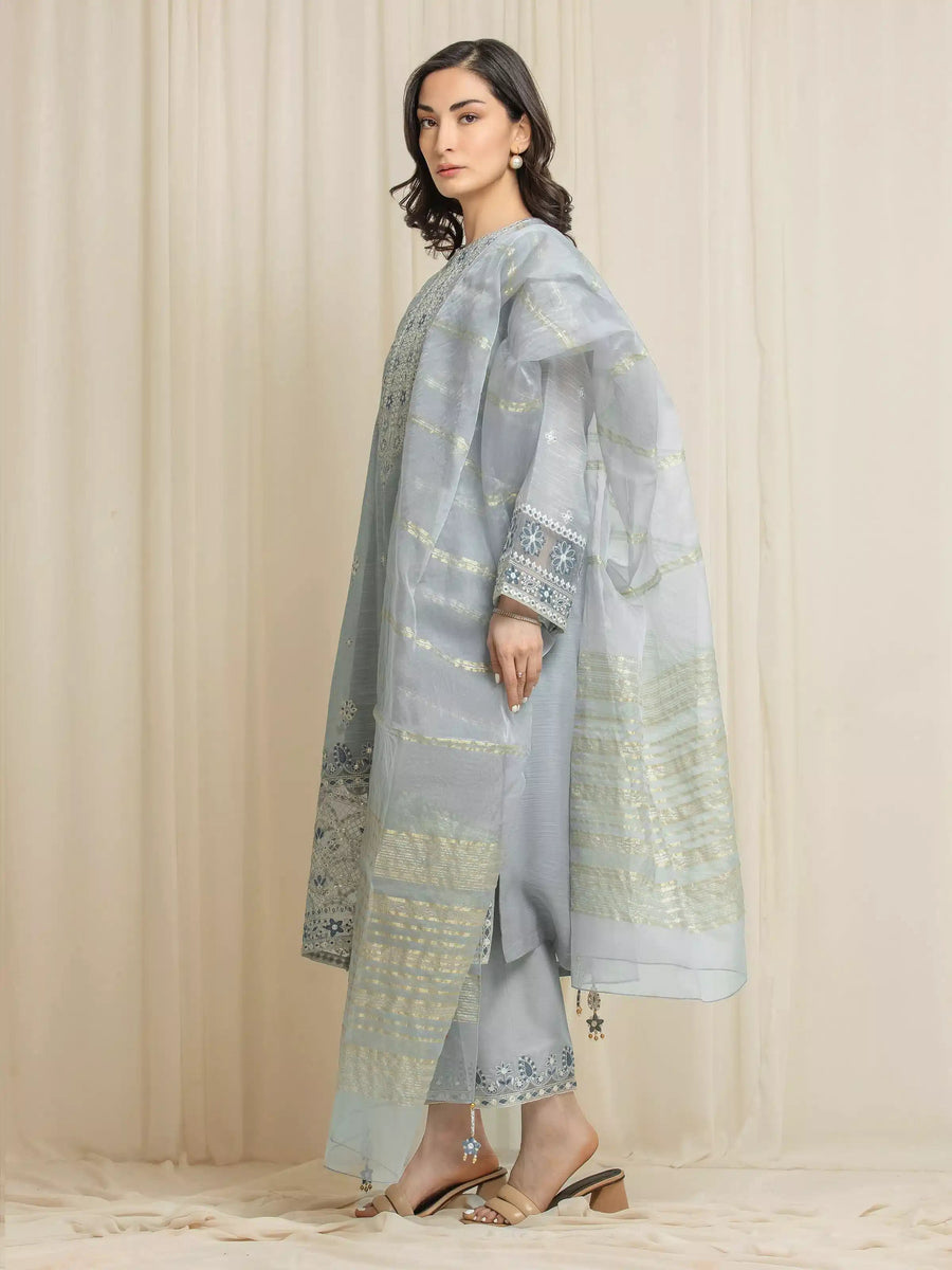 edenrobe Festive Unstitched Embroidered Munar 3Pc Suit EWU6V21-32061