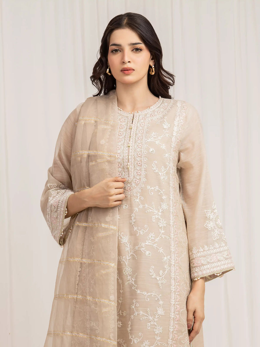 edenrobe Premium Festive Unstitched Munar 3Pc Suit EWU6V21-32062