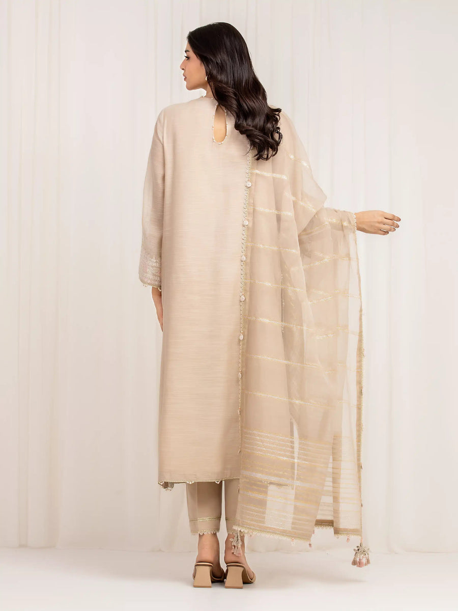 edenrobe Premium Festive Unstitched Munar 3Pc Suit EWU6V21-32062