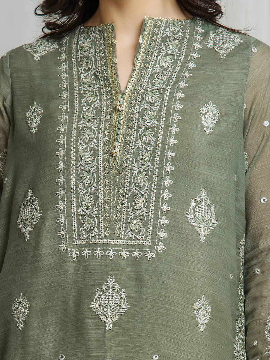 edenrobe Premium Festive Unstitched Munar 3Pc Suit EWU6V21-32063